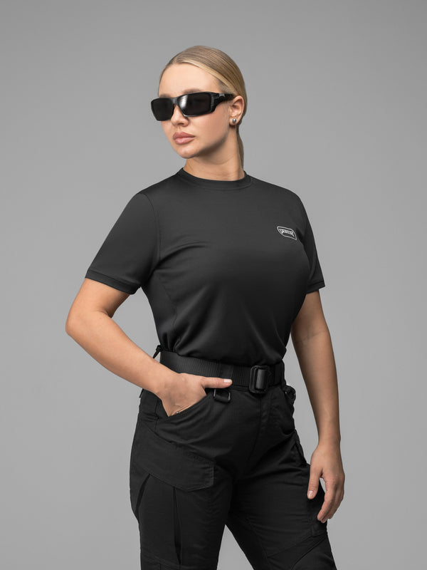 Футболка швидкосохнуча тактична жіноча BEZET Basic чорний