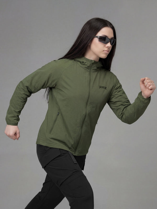 Куртка вітрівка жіноча BEZET Solguard UV 100 хакi