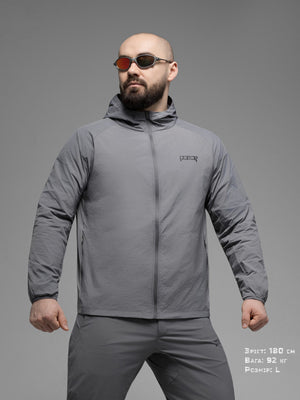 Куртка вітрівка BEZET Solguard UV 100 сірий