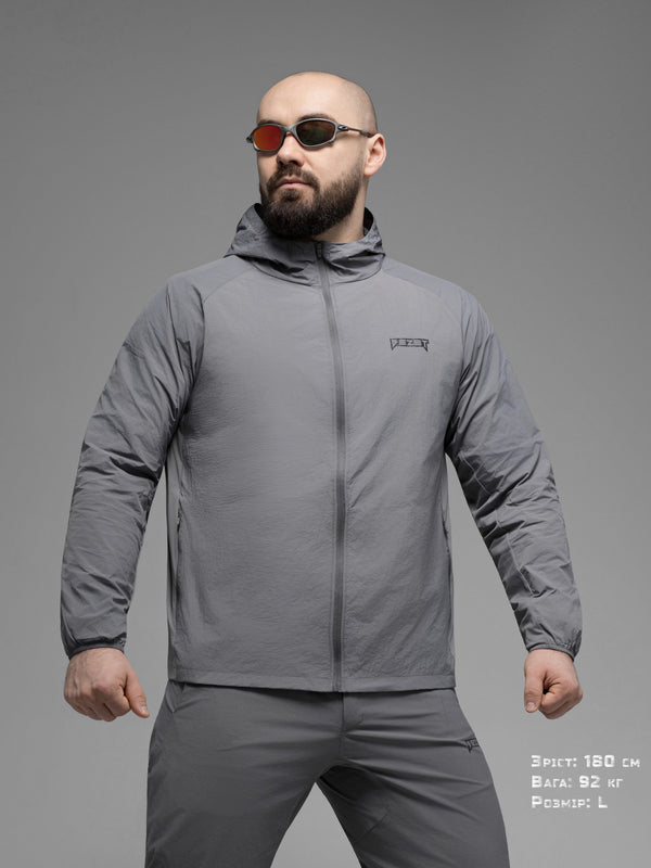 Куртка вітрівка BEZET Solguard UV 100 сірий
