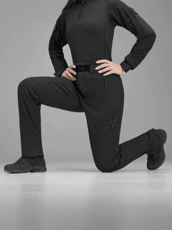 Штани карго тактичні жіночі Softshell BEZET Techwear чорний