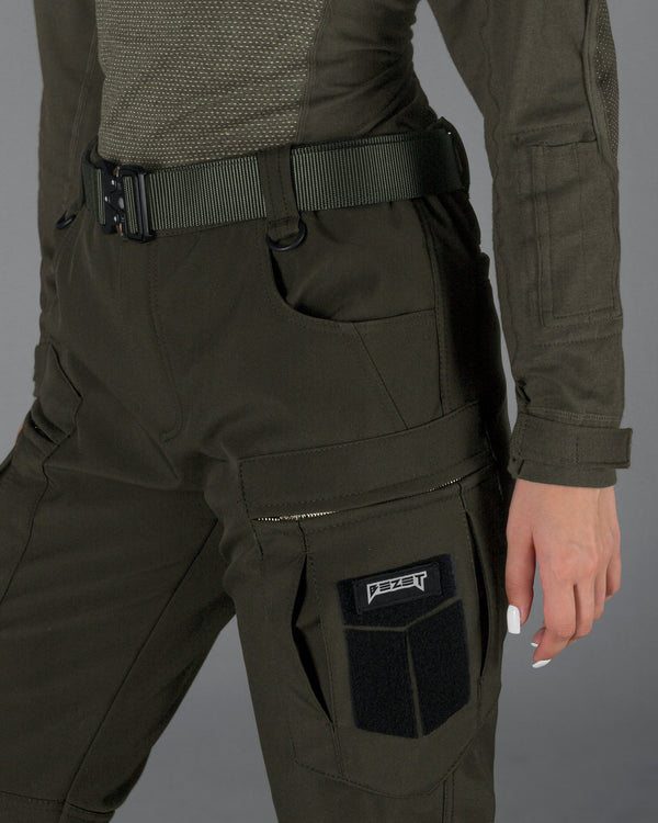 Зимові штани карго тактичні Softshell BEZET Ешелон хакі