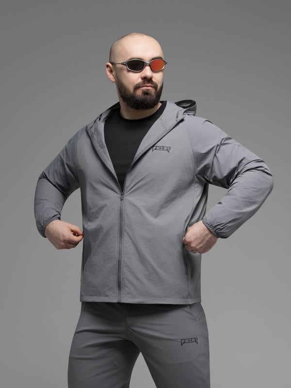 Куртка вітрівка BEZET Solguard UV 100 сірий