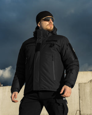 Куртка тактична зимова BEZET Police чорний