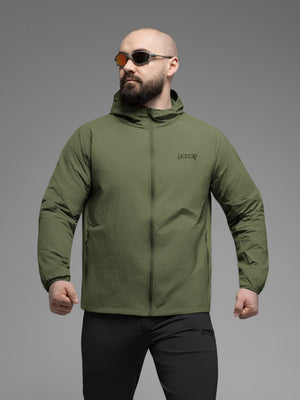 Куртка вітрівка BEZET Solguard UV 100 хакi