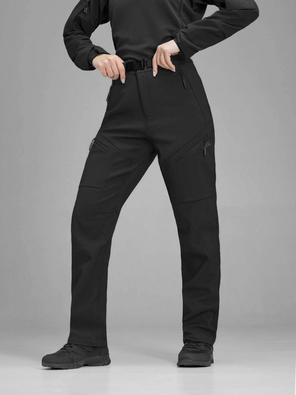 Штани карго тактичні жіночі Softshell BEZET Techwear чорний