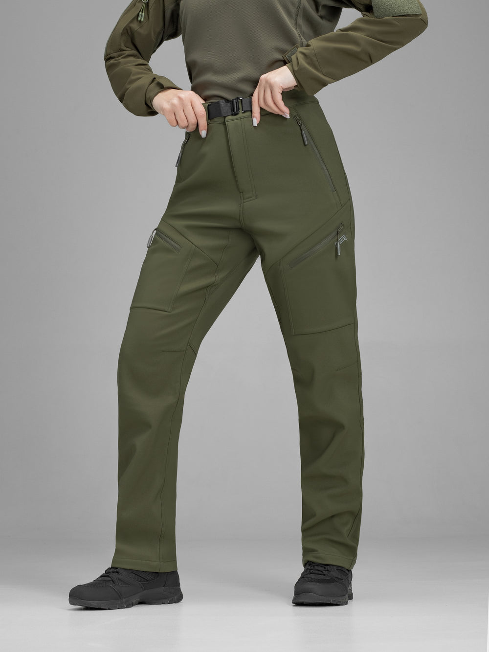 Штани карго тактичні жіночі Softshell BEZET Techwear хакі