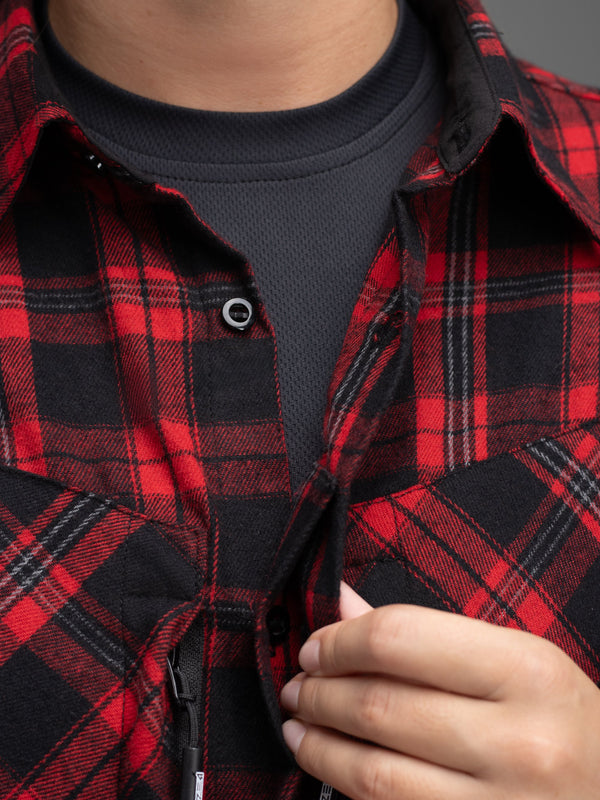 Сорочка фланелева жіноча BEZET Defender чорний/червоний