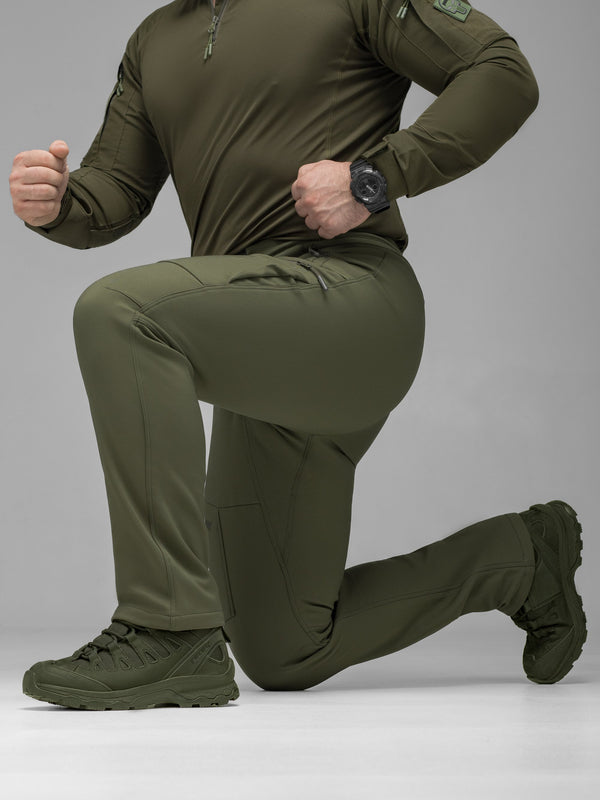 Штани карго тактичні Softshell BEZET Techwear хакі