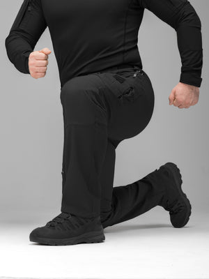 Зимові брюки карго тактичні Softshell BEZET Ешелон чорні