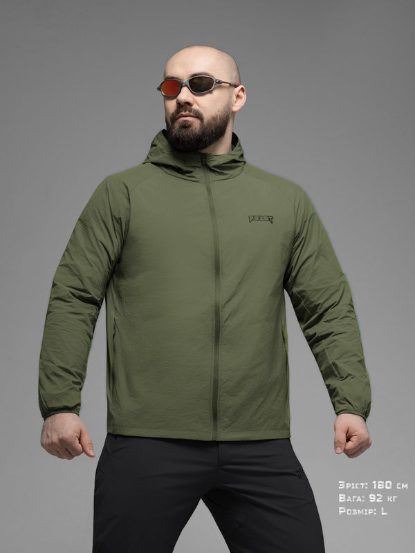 Куртка вітрівка BEZET Solguard UV 100 хакi
