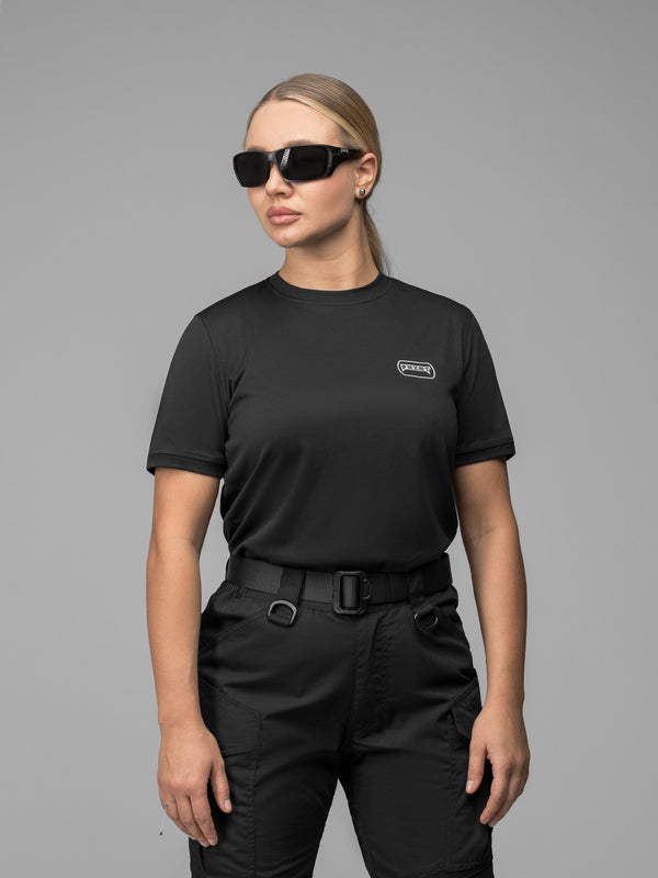 Футболка швидкосохнуча тактична жіноча BEZET Basic чорний