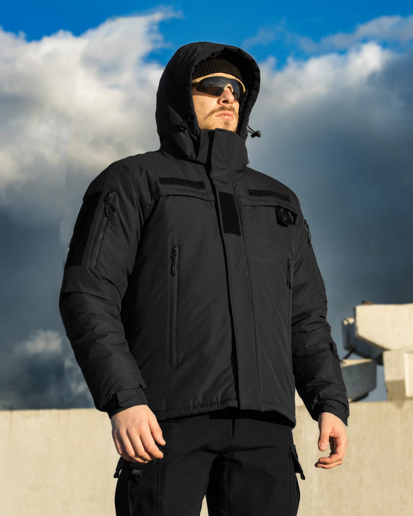 Куртка тактична зимова BEZET Police чорний