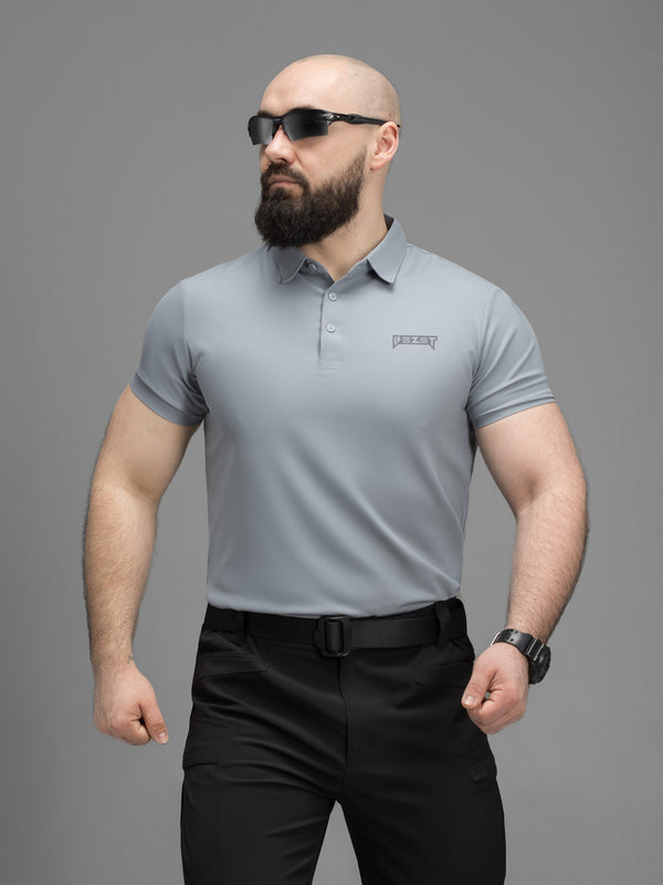 Футболка поло BEZET Air-wave сірий