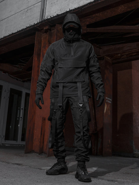 Zestaw Jedi czarny (Anorak, spodnie Cargo, maska)