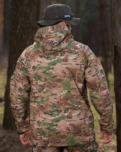 Taktická sada (maskovací bunda Trajectory, nákladní kalhoty Tactical warrior, khaki klobouk RASTA)