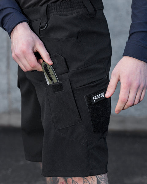 Men's tactical tactical cargo shorts black