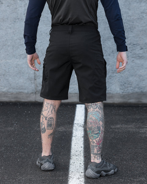 Men's tactical tactical cargo shorts black