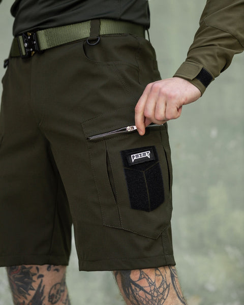 Men's Echelon khaki tactical cargo shorts